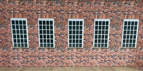 Diorama old red brick - old,